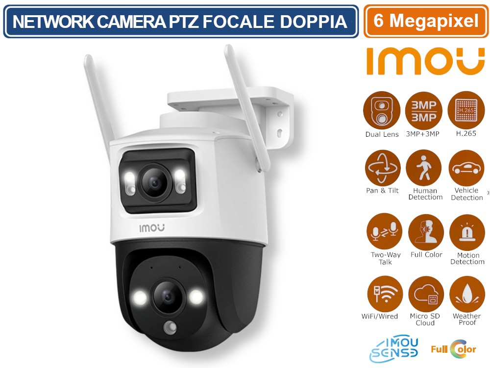 Gasiashop - CRUISER DUAL - IMOU CRUISER DUAL TELECAMERA PTZ